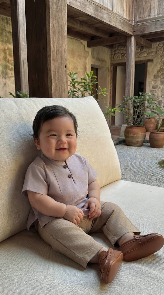 ALAM Baby's Kurta in Sandy Pink