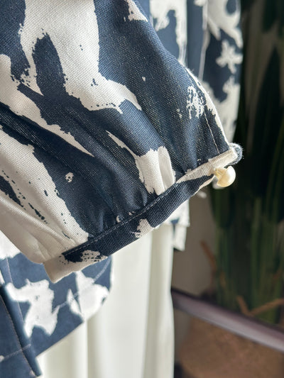 LANTANA Short Kurung Set in Vanilla Azure