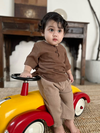TENANG Unisex Baby’s Kurta in Hickory