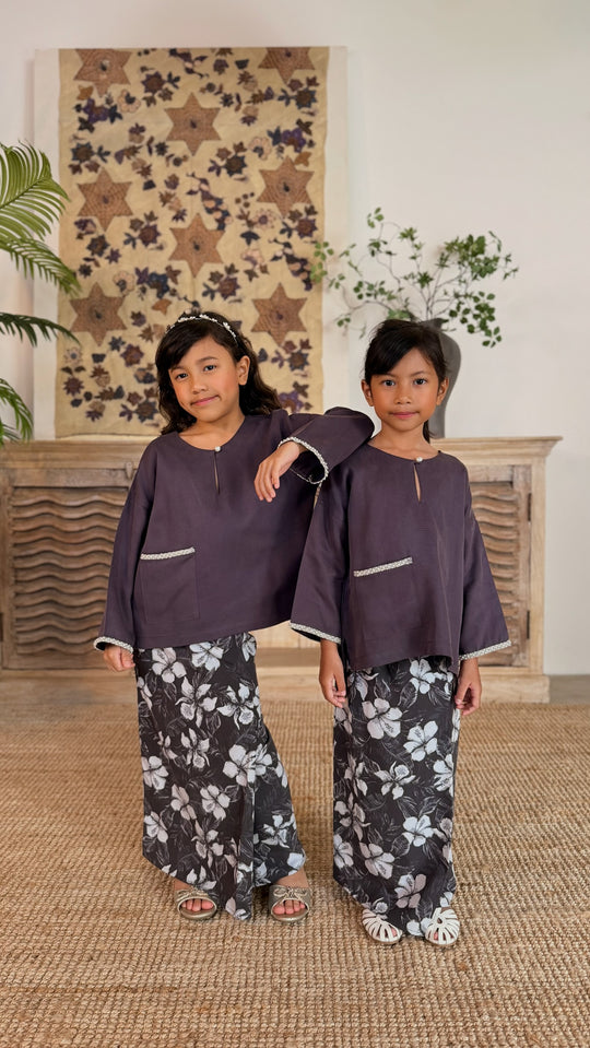 KESUMA Kurung Kedah Set in Vintage Mauve