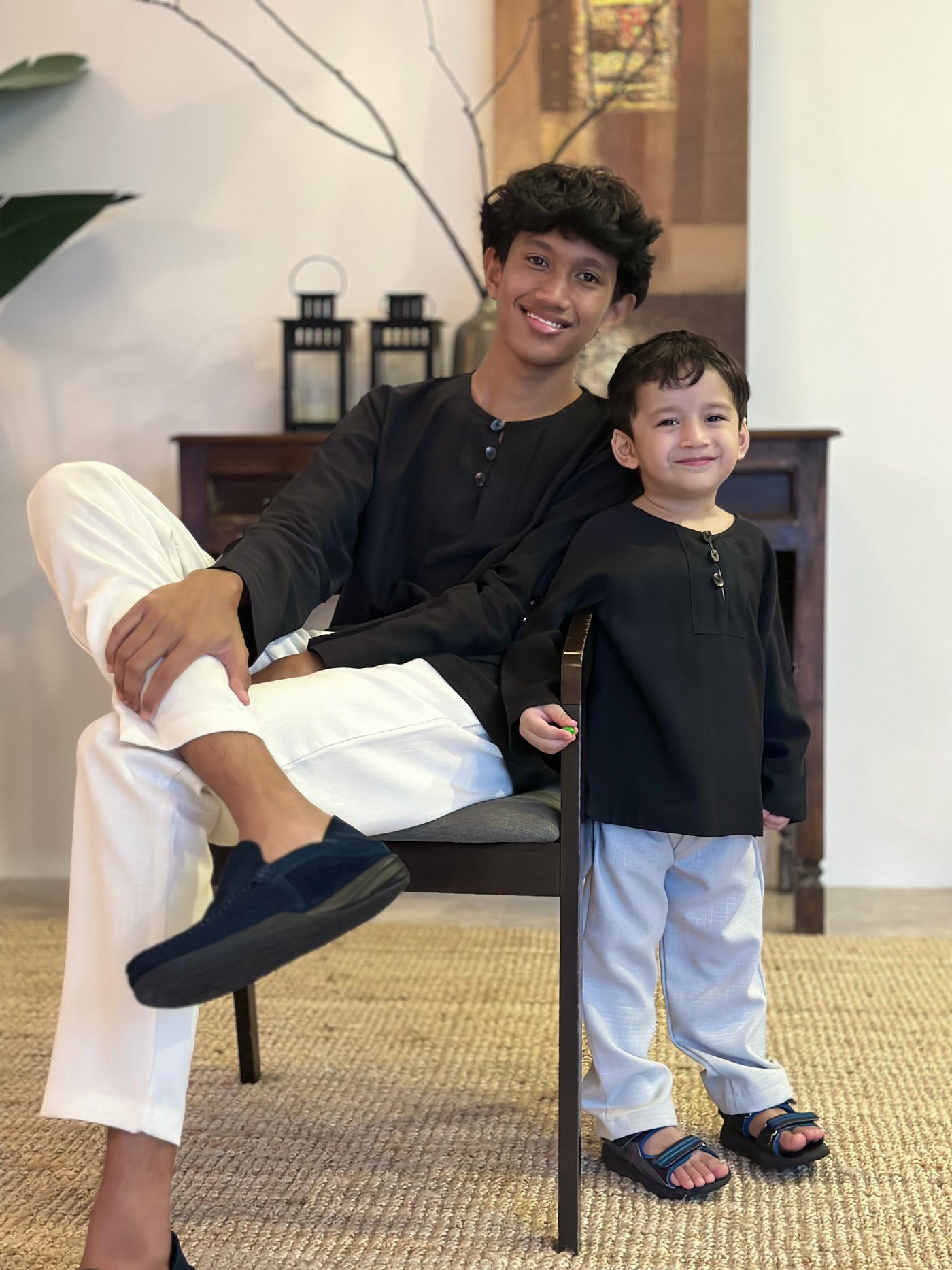 ELIAS Kurta in Charcoal