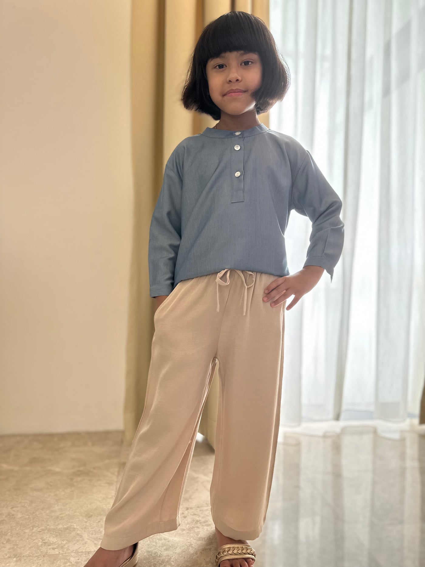 EMERY Palazzo Pants in Latte