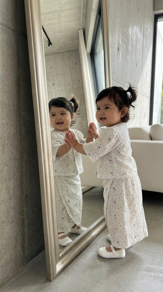 MELUR Baby’s Kebaya Set in Carbon Ditsy