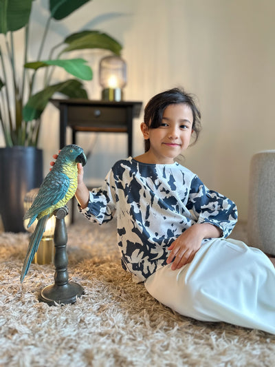 PAKMA Short Kurung Set in Vanilla Azure