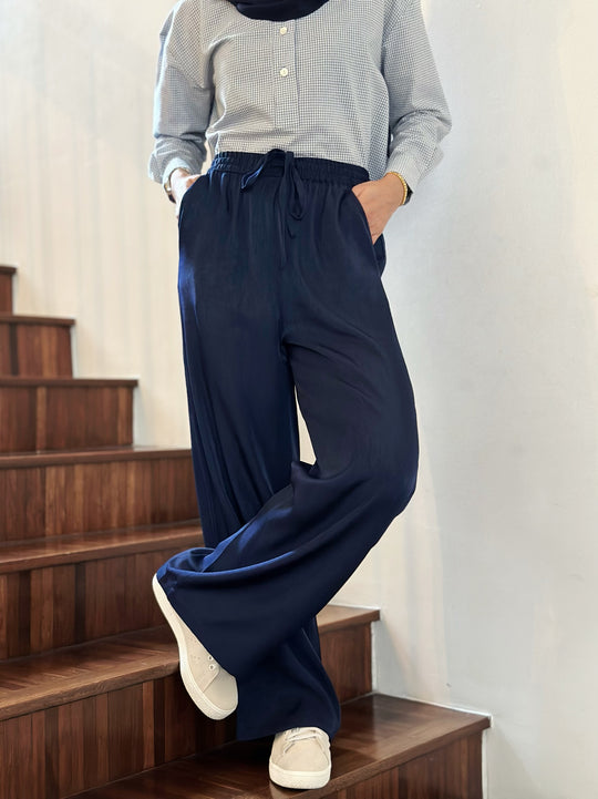 NAOMI Palazzo Pants in Midnight Blue