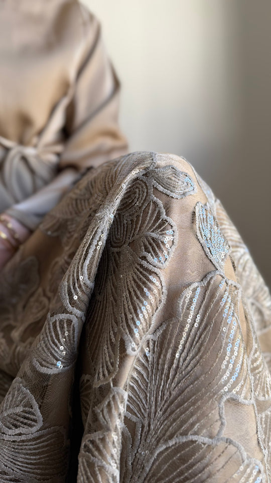 MONA Blouse & Skirt Set in Gilded Taupe