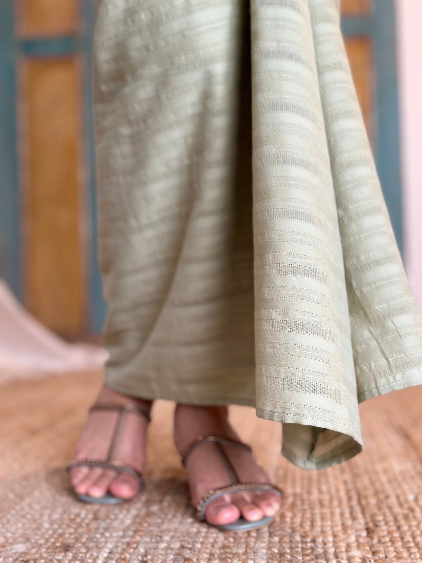 CEMARA Short Kebaya Set in Olive Floral