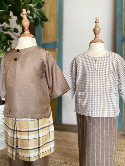 KESUMA Baby's Kurung Kedah Set in Sand