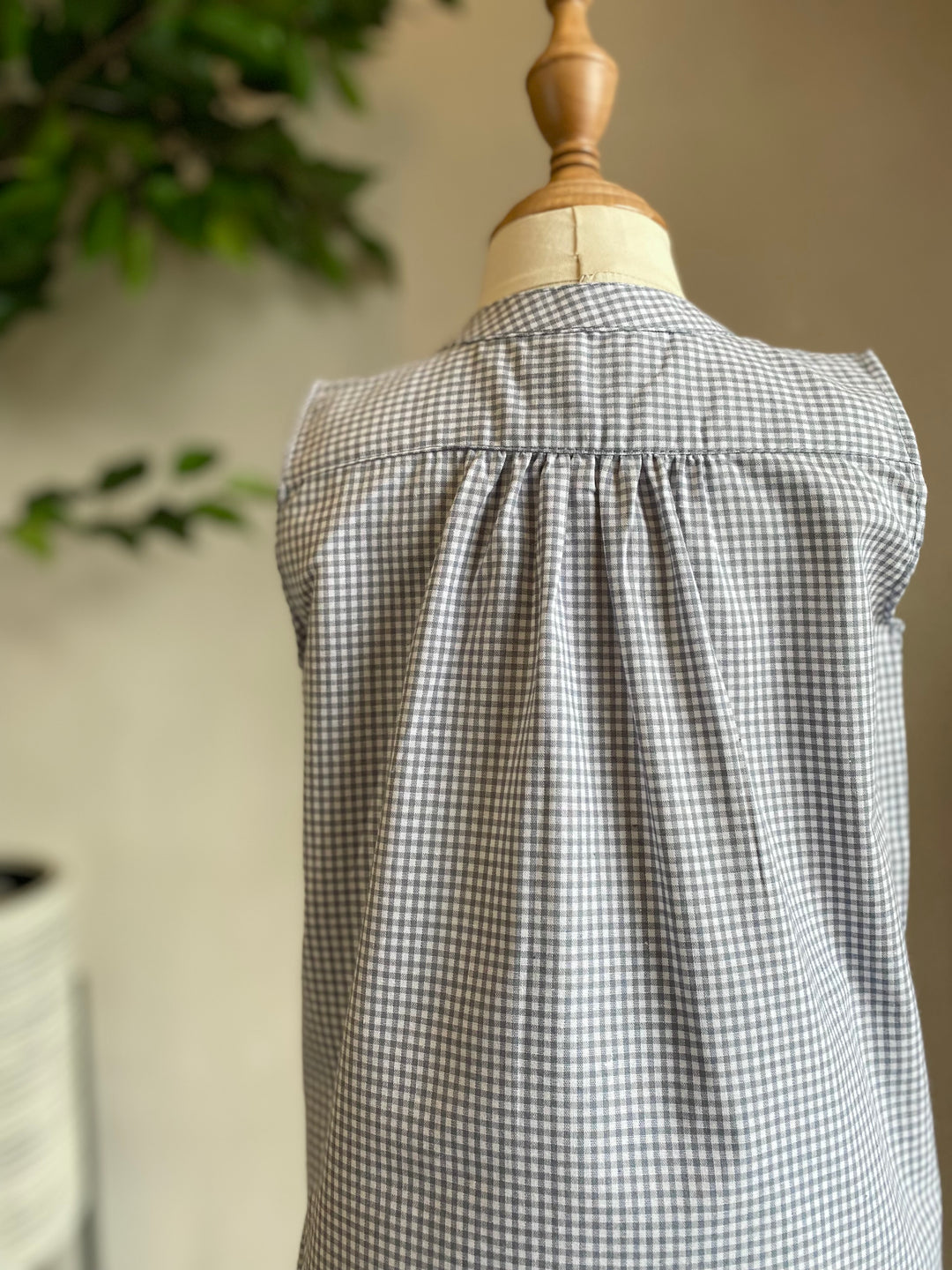 ELLIE Baby’s Sleeveless Blouse and Skirt Set in Gingham