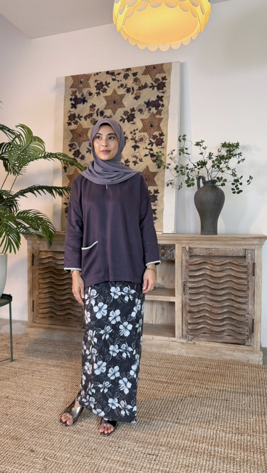 MULUS Kurung Kedah Set in Vintage Mauve