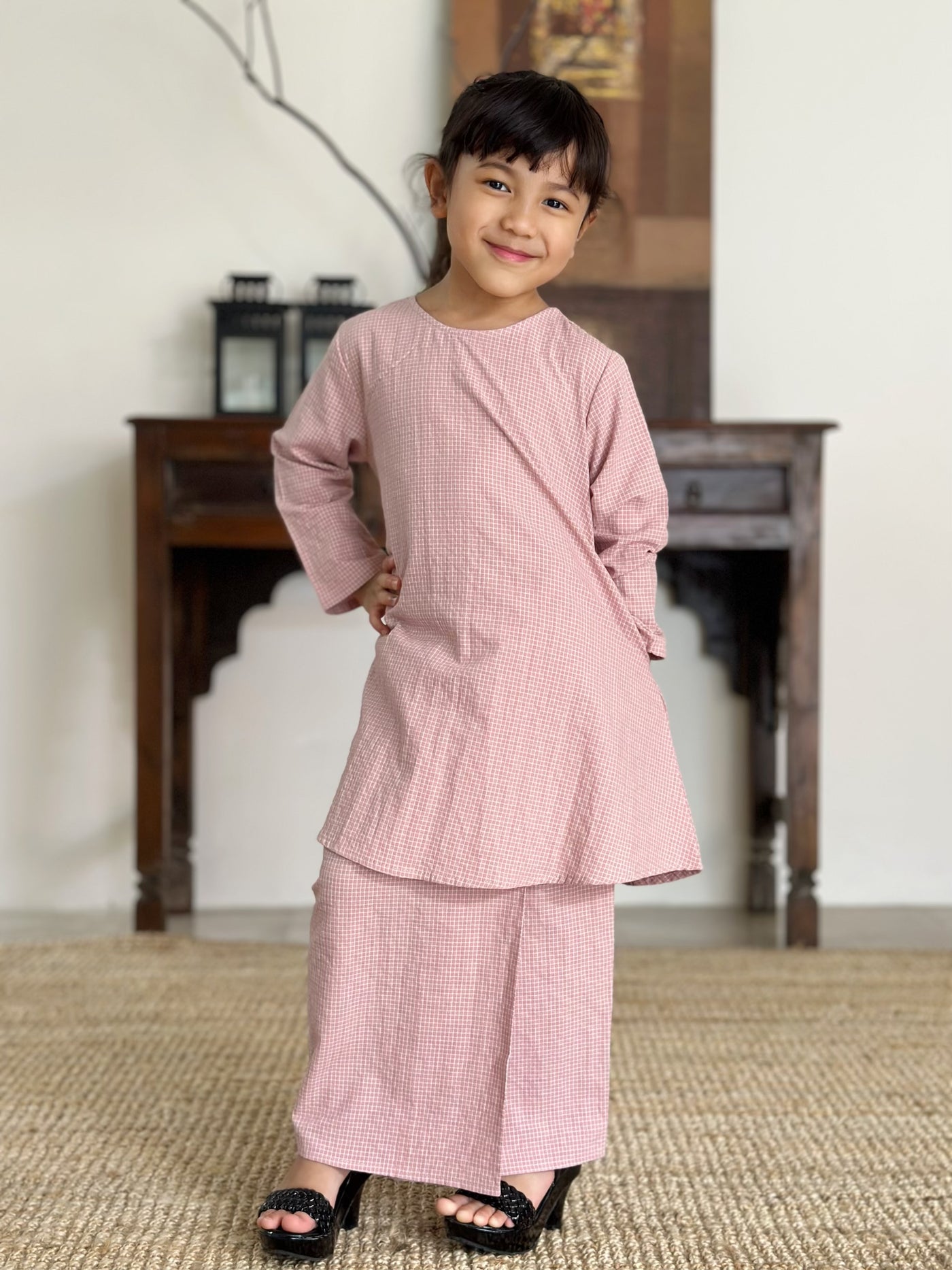 MELATI Kurung Pahang Set in Pink