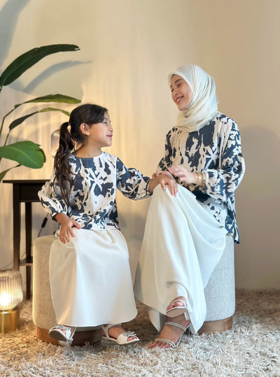 PAKMA Short Kurung Set in Vanilla Azure