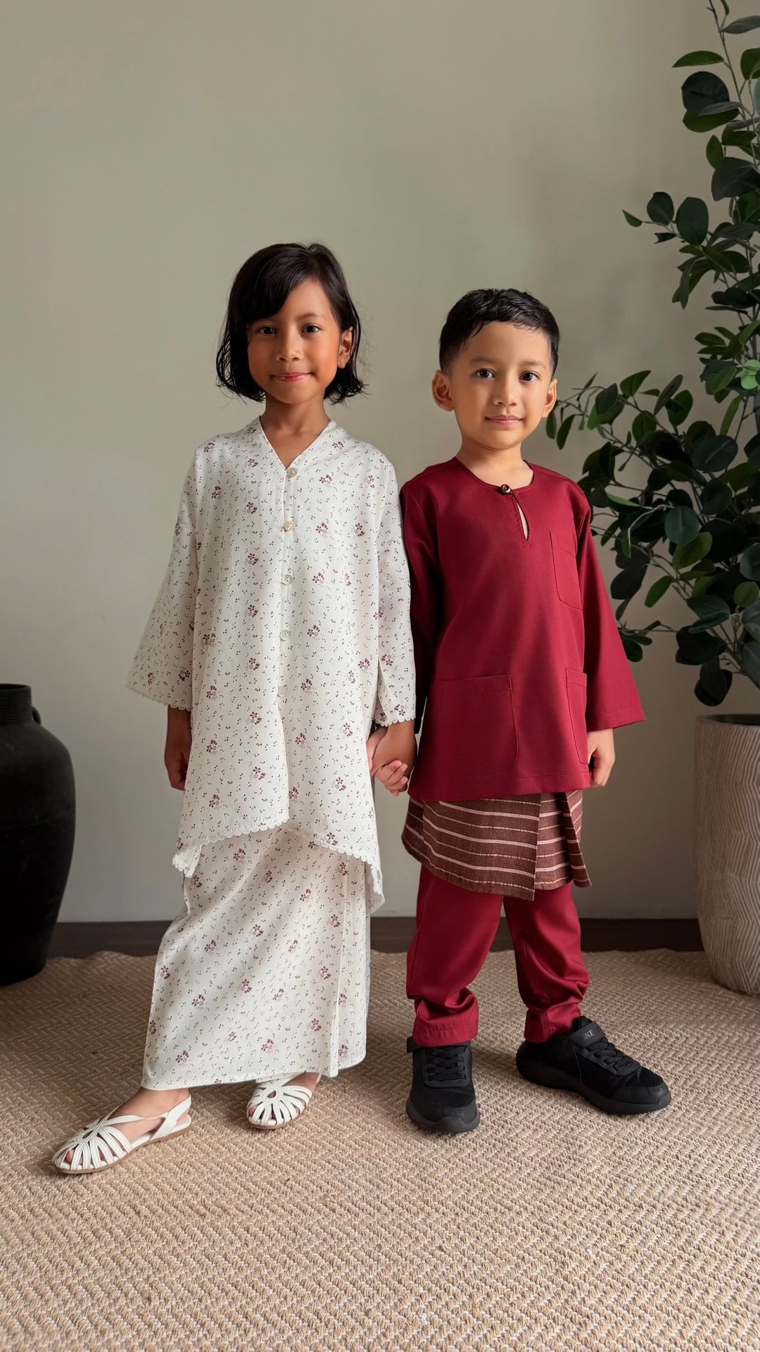 JEBAT Baju Melayu Teluk Belanga in Maroon