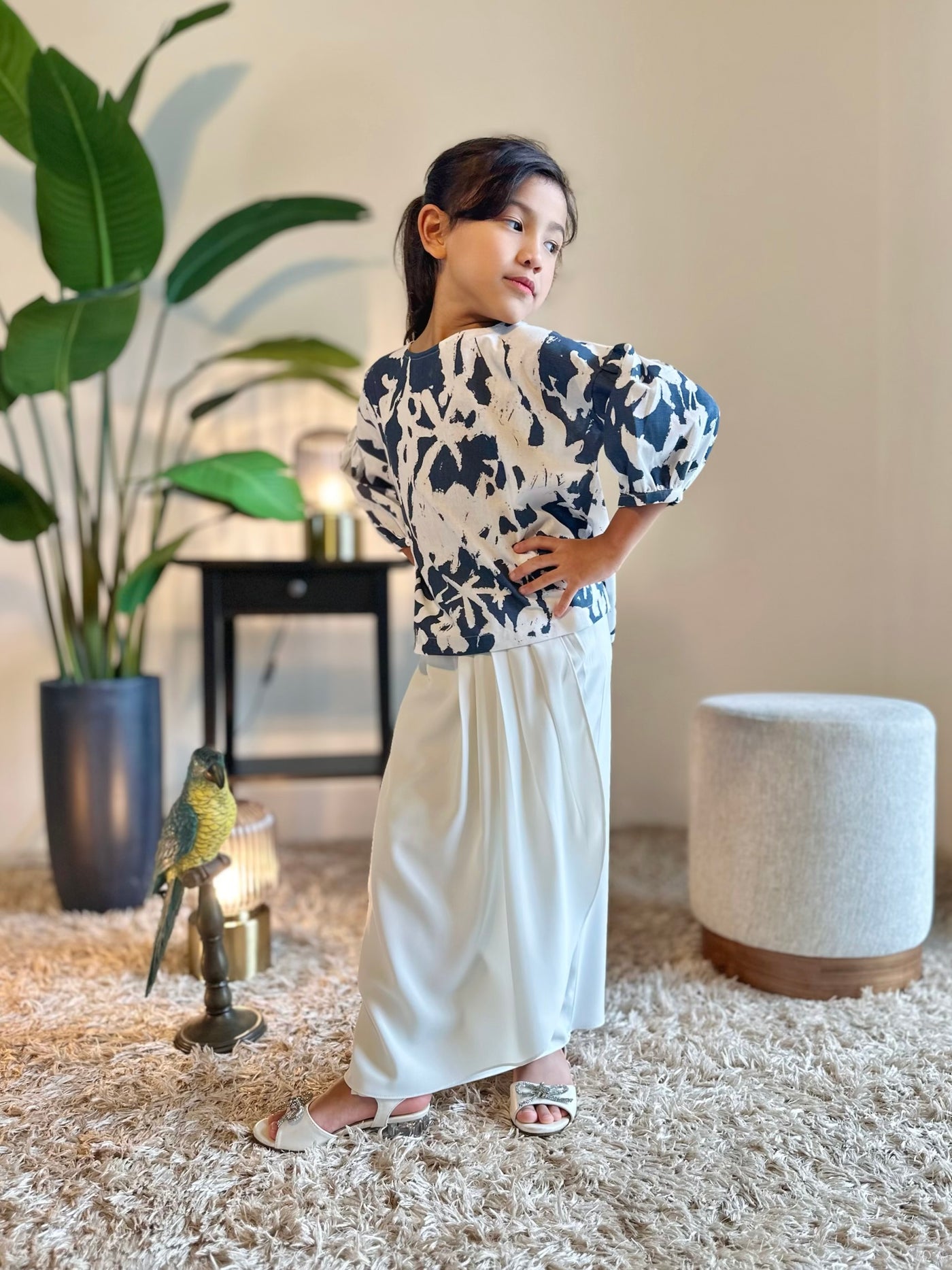 PAKMA Short Kurung Set in Vanilla Azure