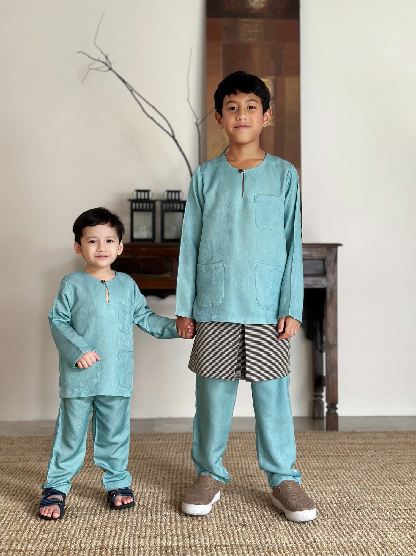 NUH Teluk Belanga Baju Melayu Set in Turquoise