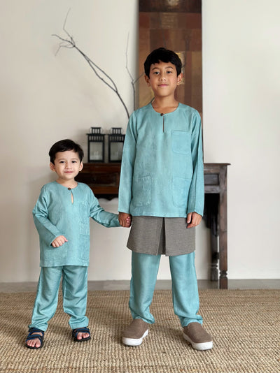 NUH Teluk Belanga Baju Melayu Set in Turquoise