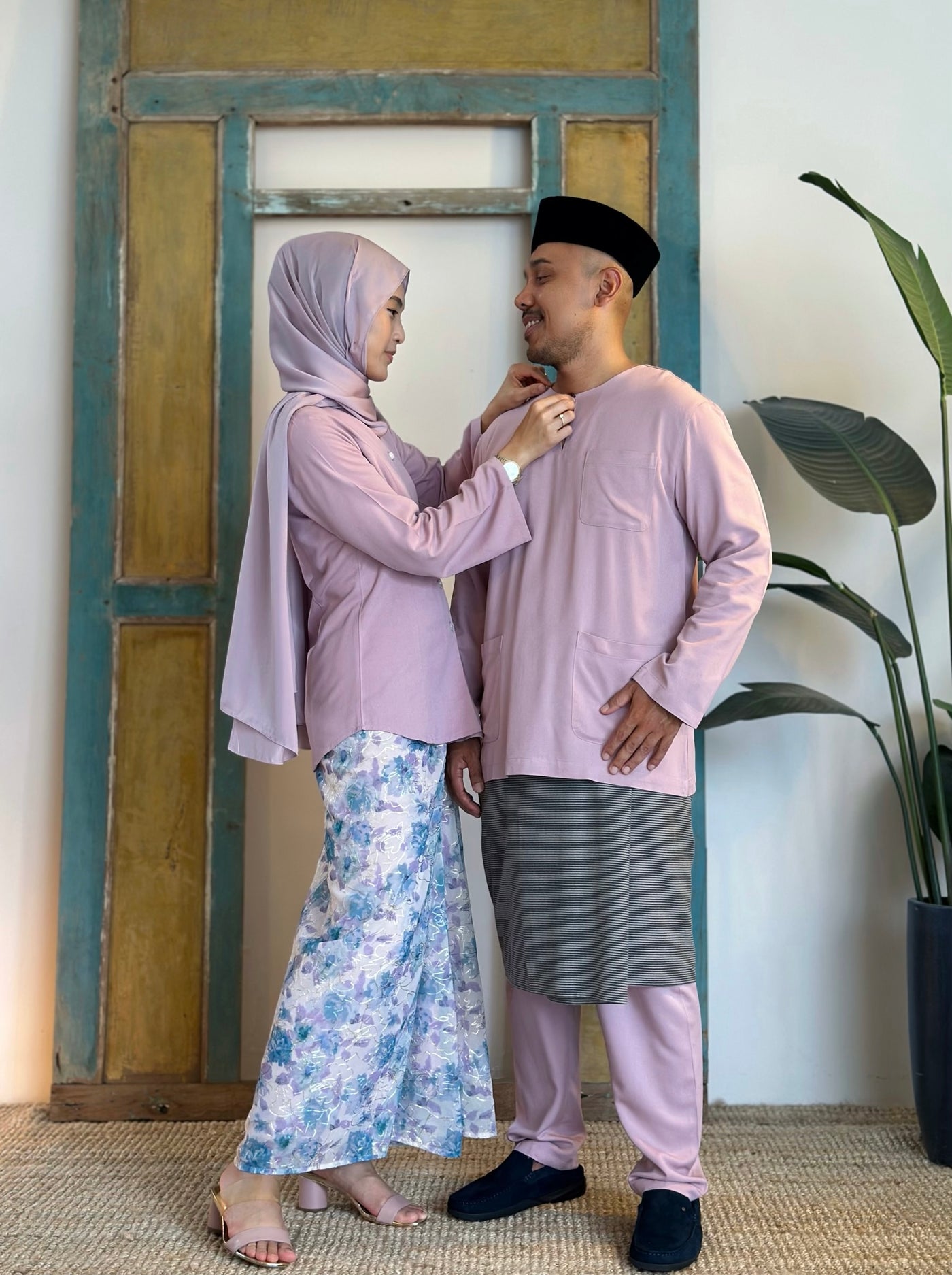 CEMARA Short Kebaya Set in Dusty Lilac