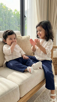 KENANGA Blouse & Pants Set in Pastel Grid