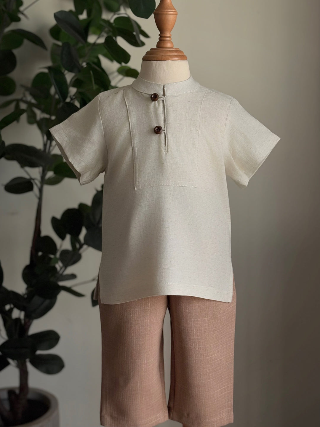 ALAM Baby's Kurta in Sandy White