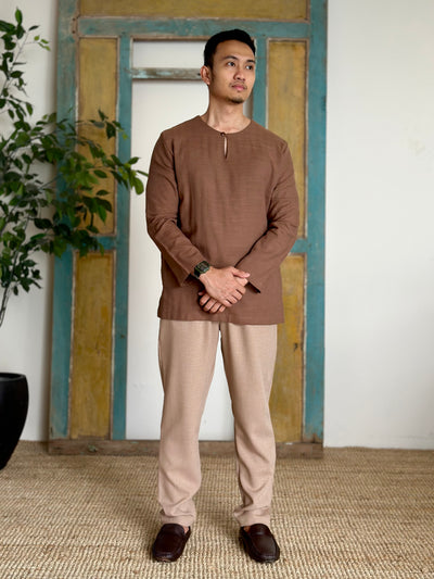 BUDI Teluk Belanga Kurta in Hickory