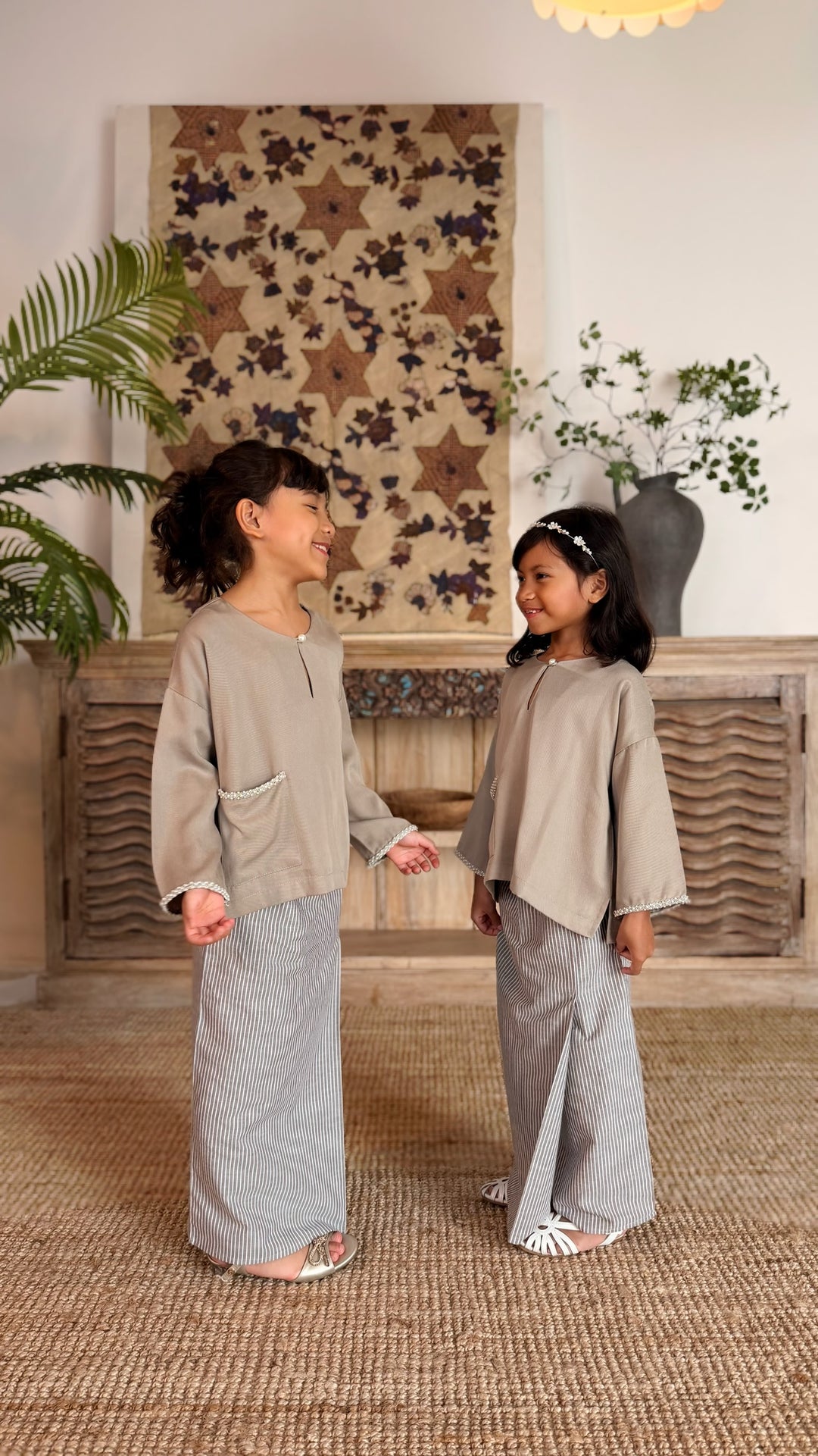 KESUMA Kurung Kedah Set in Dune Biege