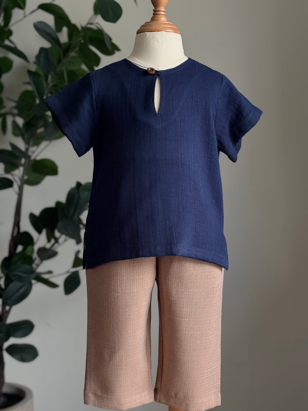 MUDA Baby's Teluk Belanga Kurta in Midnight Blue