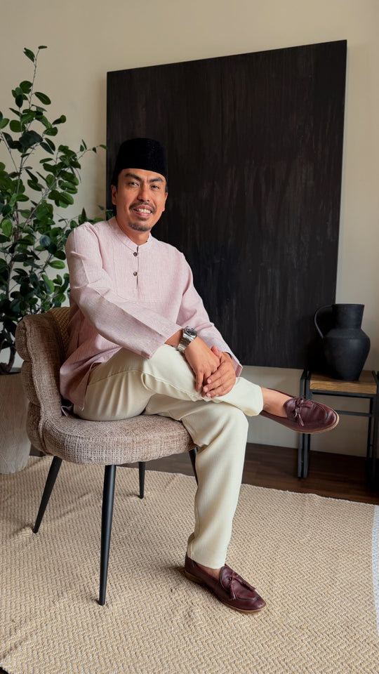 ZAHIR Kurta in Sandy Pink