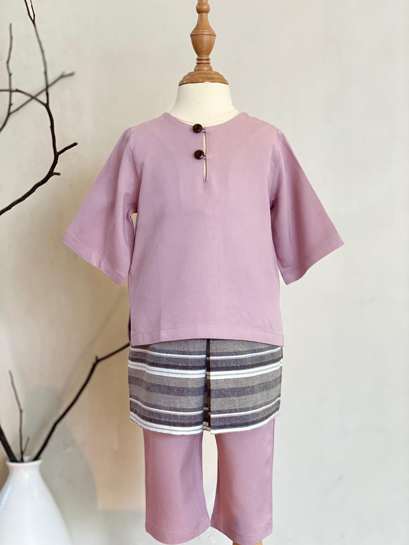 AYUB Instant Pelikat Style Samping in Slate Stripes