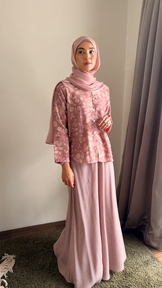 KEJORA Modern Mini Kurung Set in Antique Blush