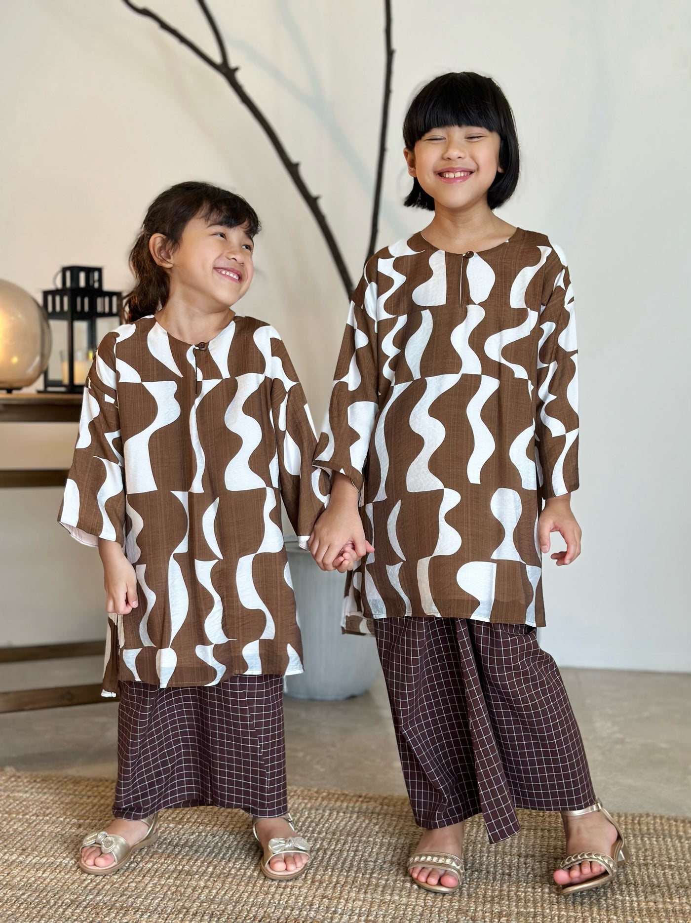 KASTURI Long Kurung Set in Cocoa