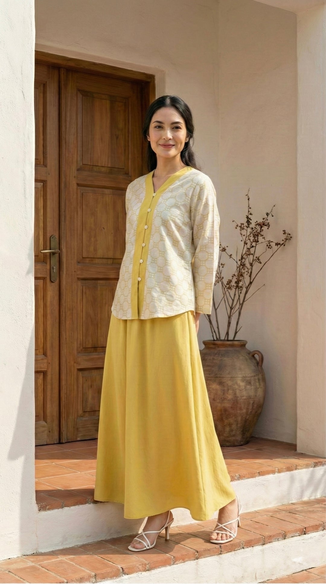KEJORA Modern Mini Kurung Set in Daffodil