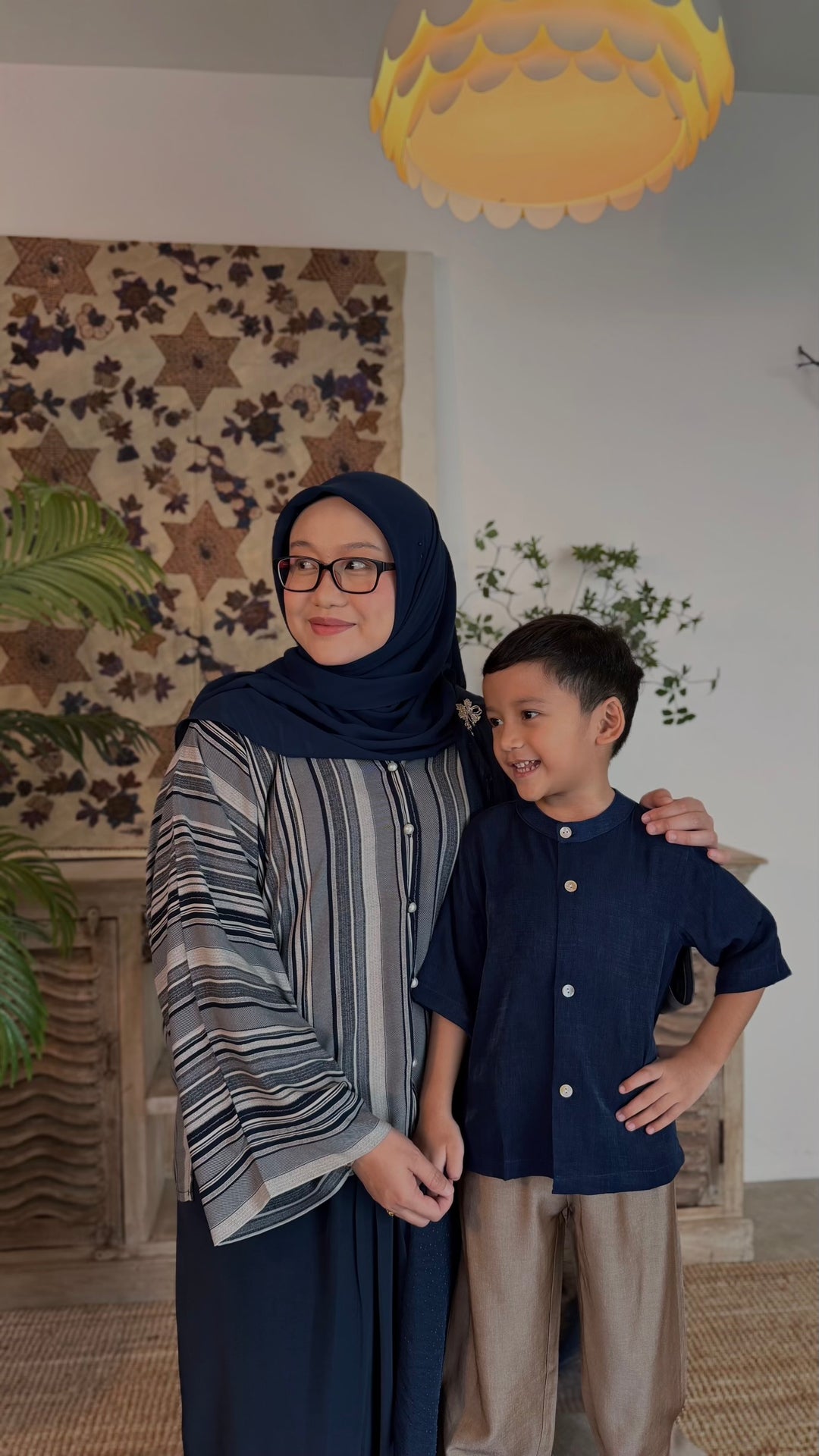 LAYANG Short Kebarung Set in Moonlit Blue