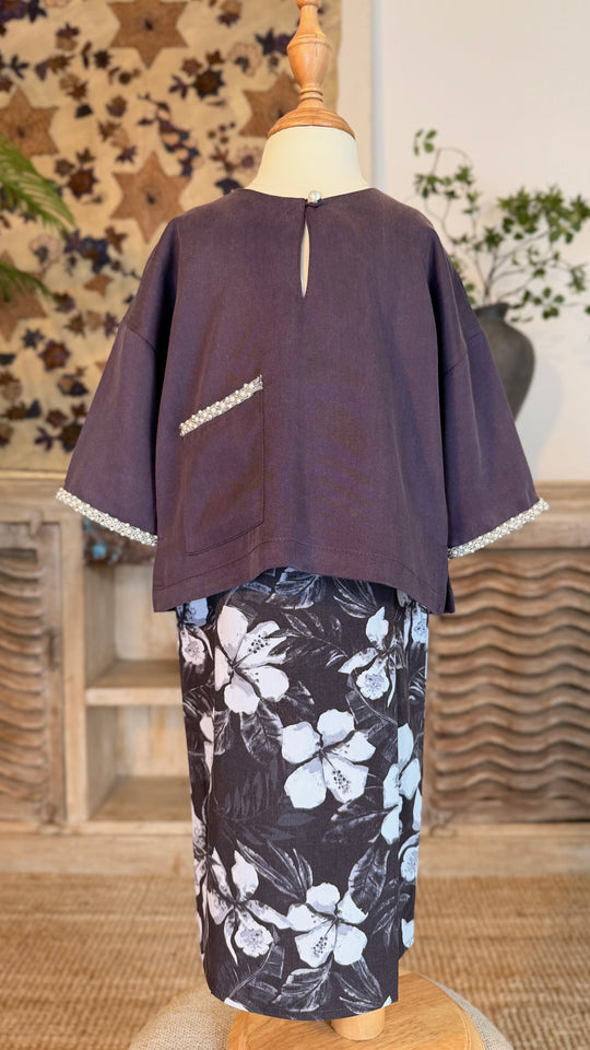 KESUMA Kurung Kedah Set in Vintage Mauve