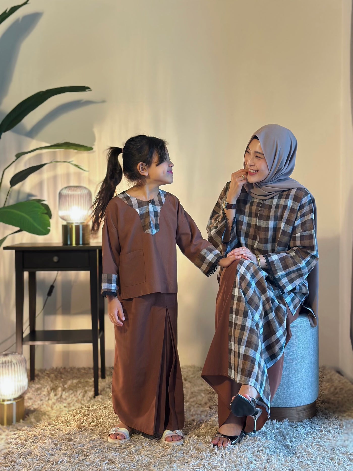 MAIMUNAH Kurung Kedah Set in Cocoa