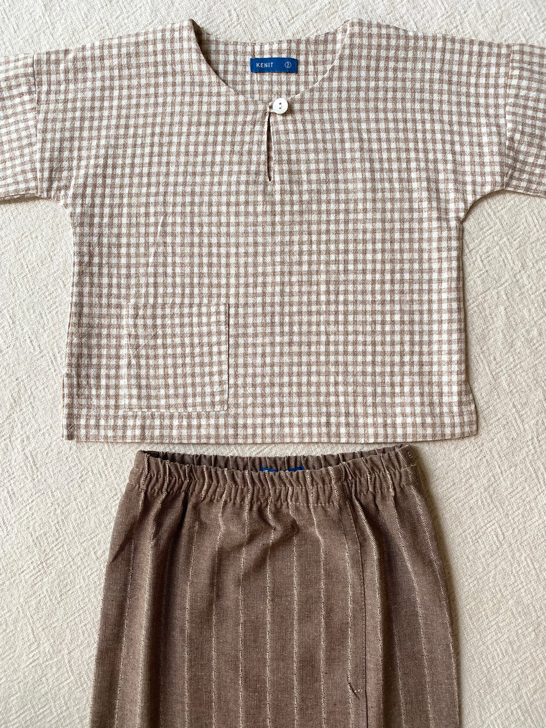 KESUMA Baby's Kurung Kedah Set in Sand
