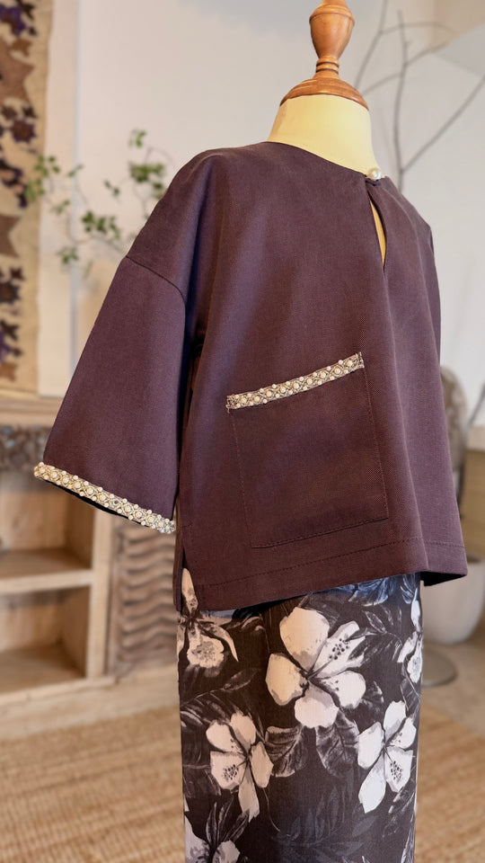 KESUMA Kurung Kedah Set in Vintage Mauve