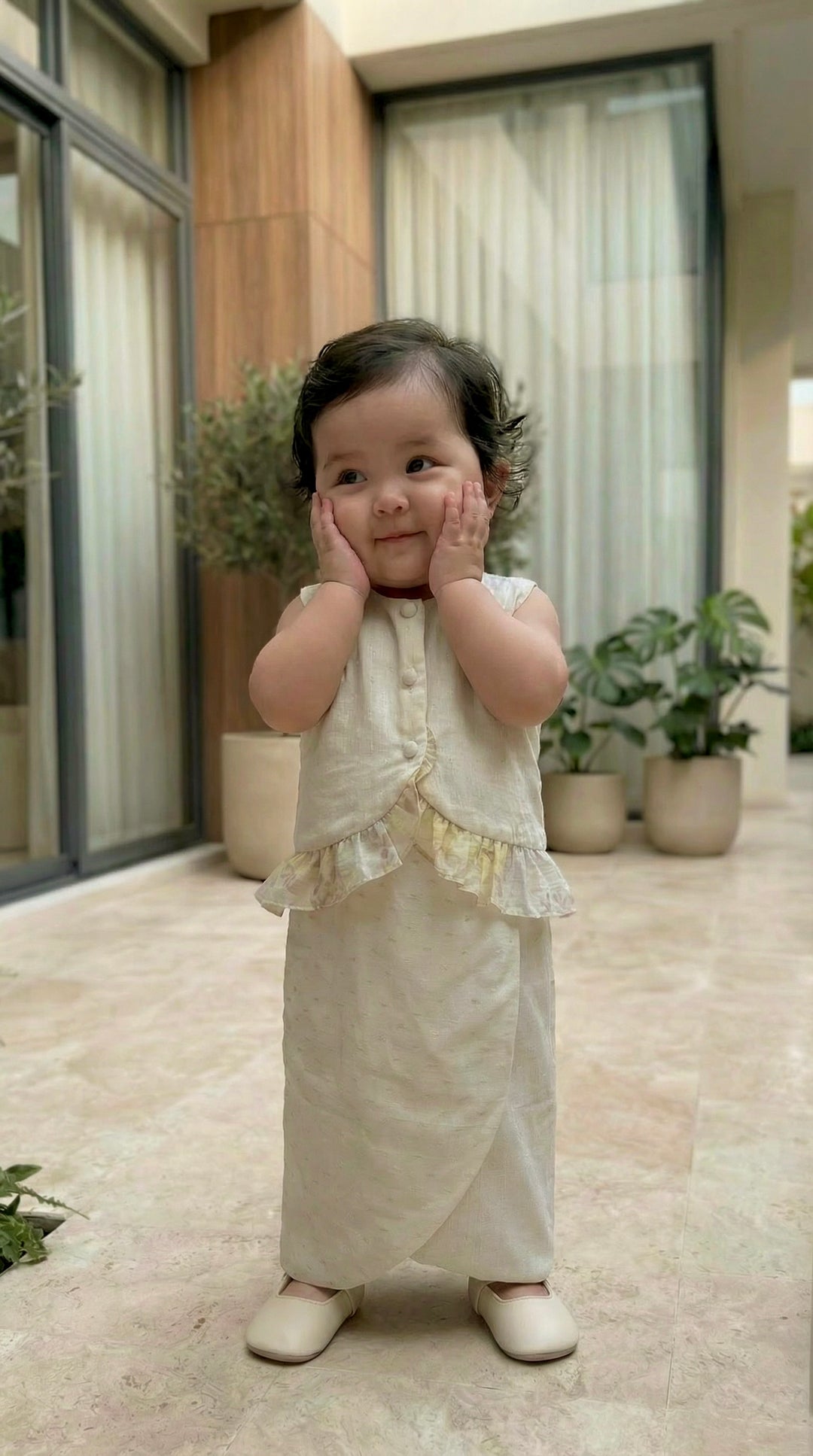 AYRA Baby’s Blouse & Skirt Set in Lemon Blossom