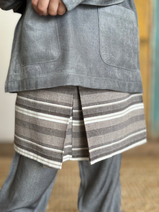 AYUB Instant Pelikat Style Samping in Slate Stripes