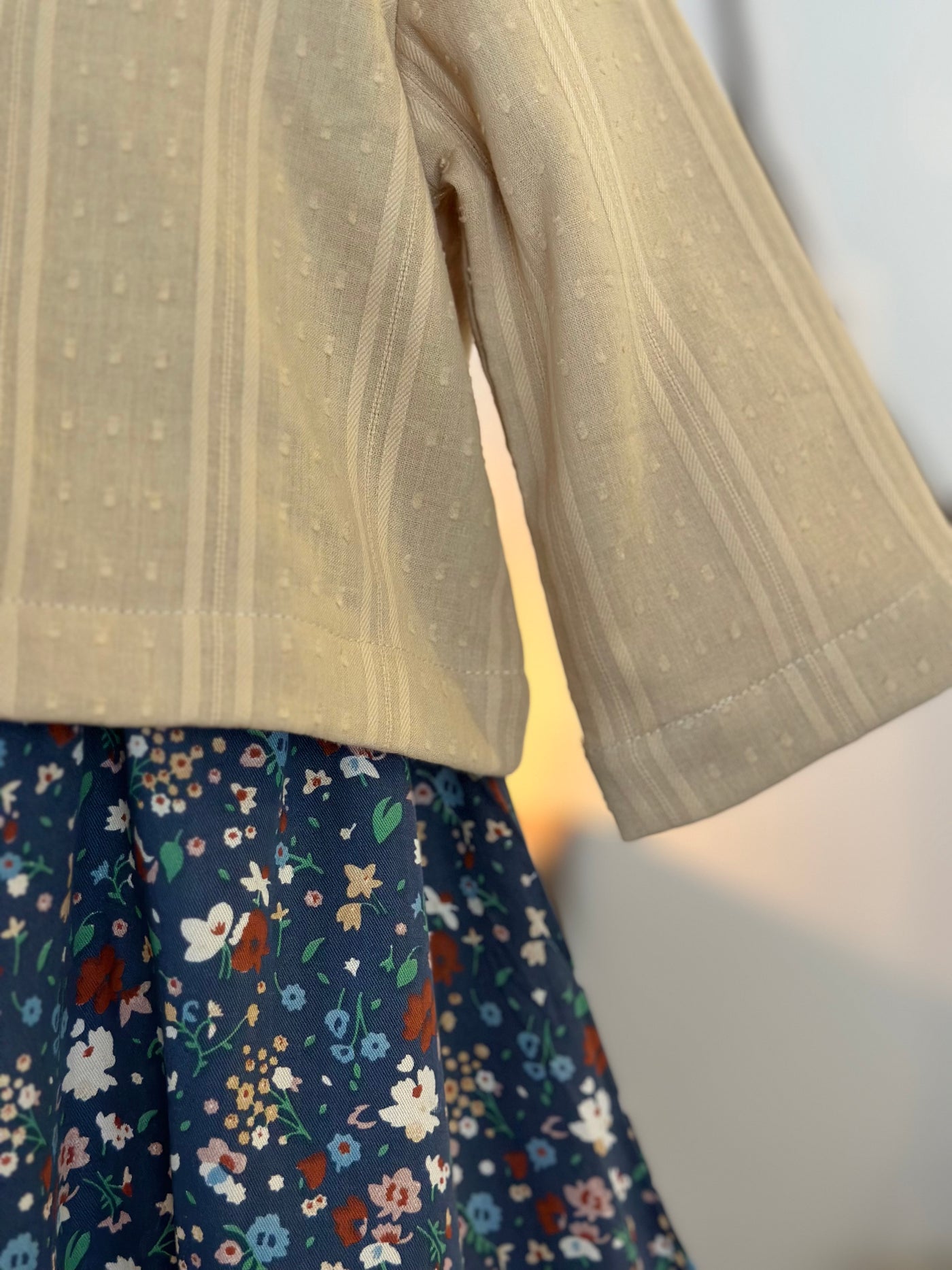 MAWAR Baby’s Modern Kebaya Set in Tan
