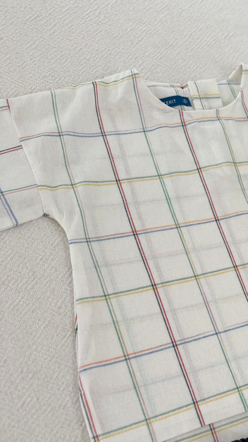 KENANGA Blouse in Pastel Grid (Top Only)