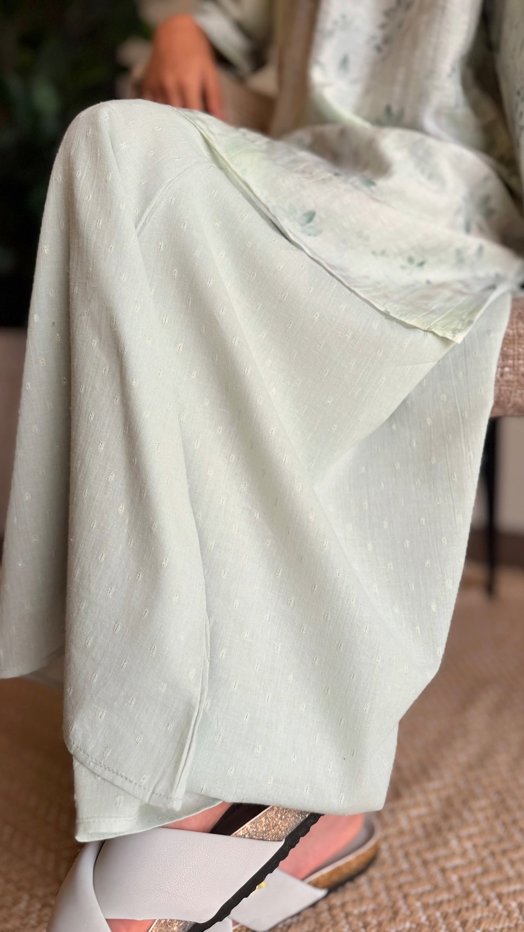 KASTURI Long Kurung Set in Lido Green