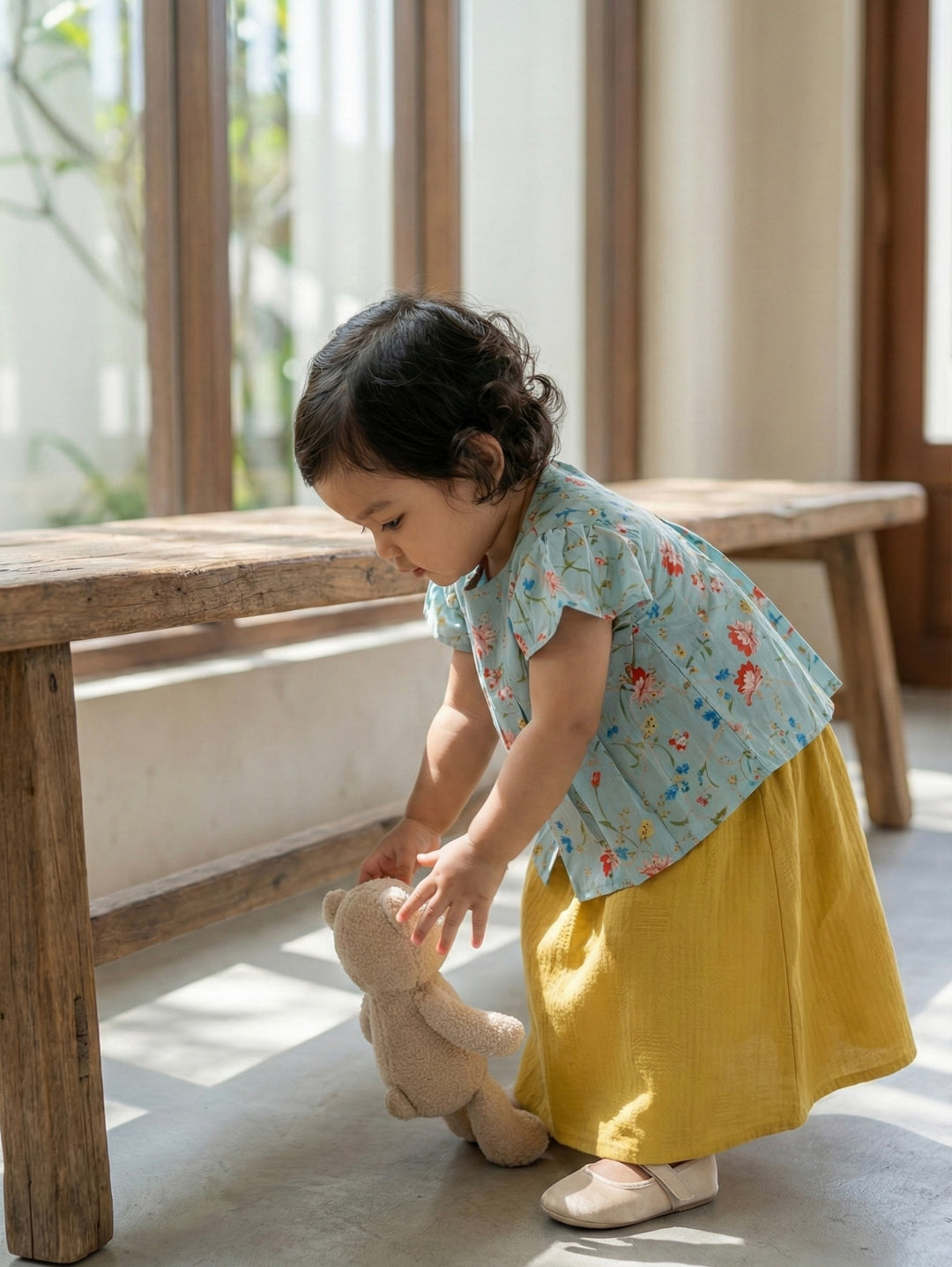 KUNTUM Baby’s Modern Kurung Set in Meadow