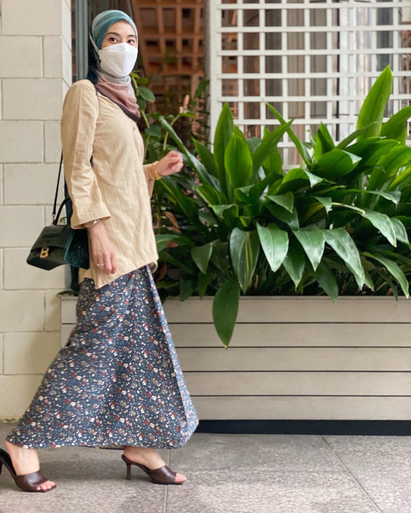 LESTARI Classic Kebarung Set in Tan