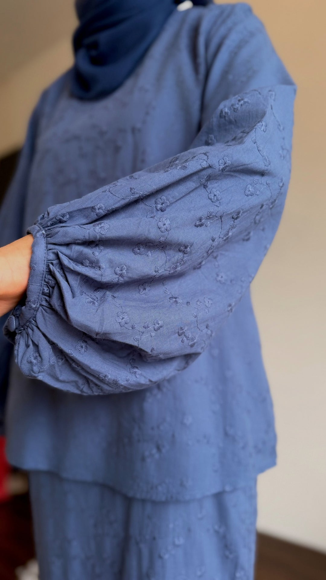 MAYA Modern Kurung Set in Ash Blue