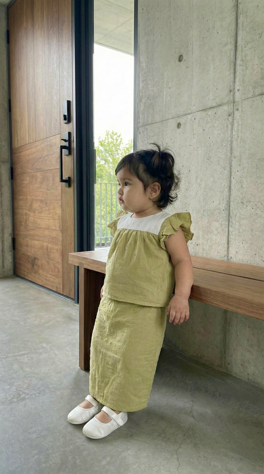 KEKWA Baby's Mini Kurung Set in Dewlight Green