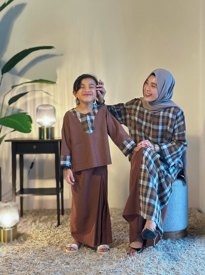 KESUMA Kurung Kedah Set in Cocoa