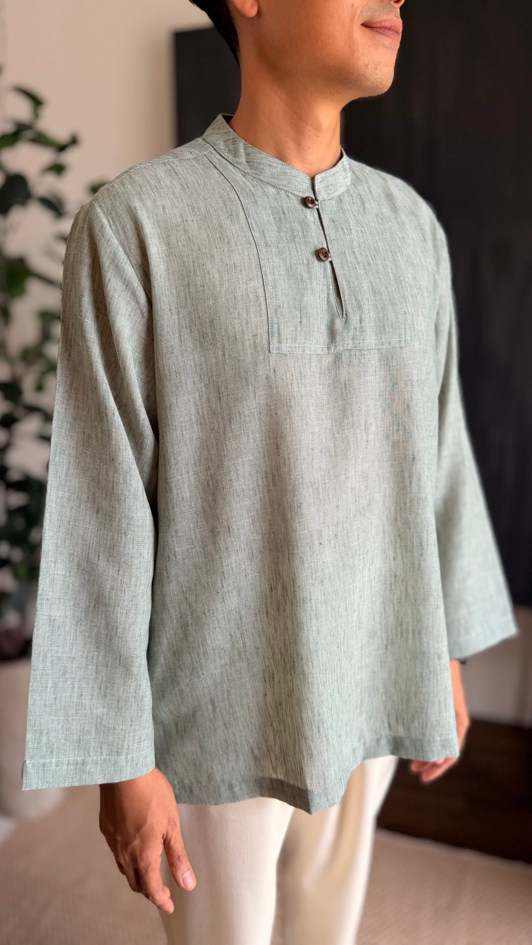 ZAHIR Kurta in Herbal Green