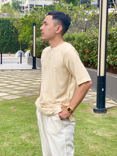 HALIM Relaxed Kurta in Tan