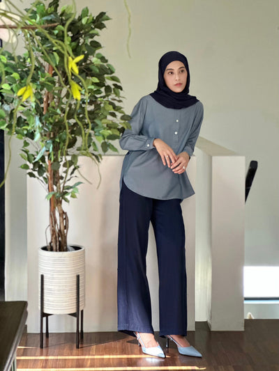 NAOMI Palazzo Pants in Midnight Blue