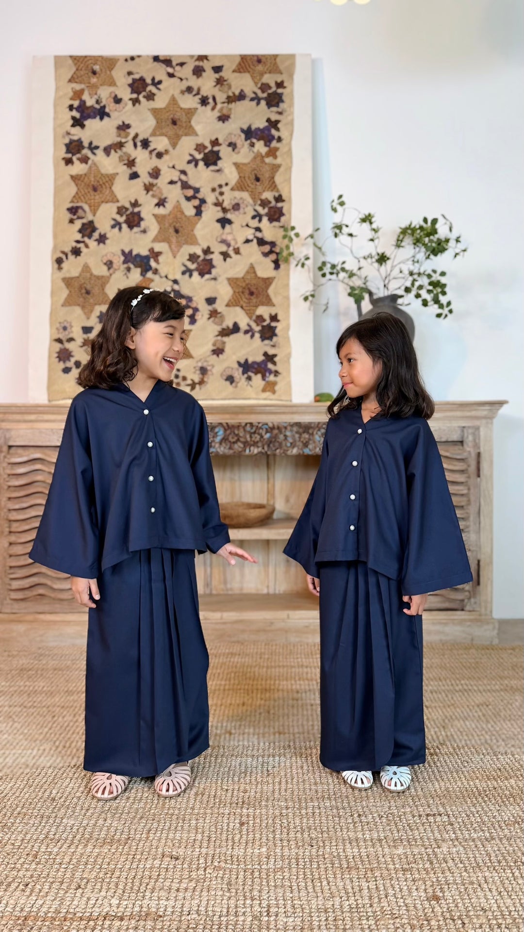 GALUH Short Kebarung Set in Midnight Blue